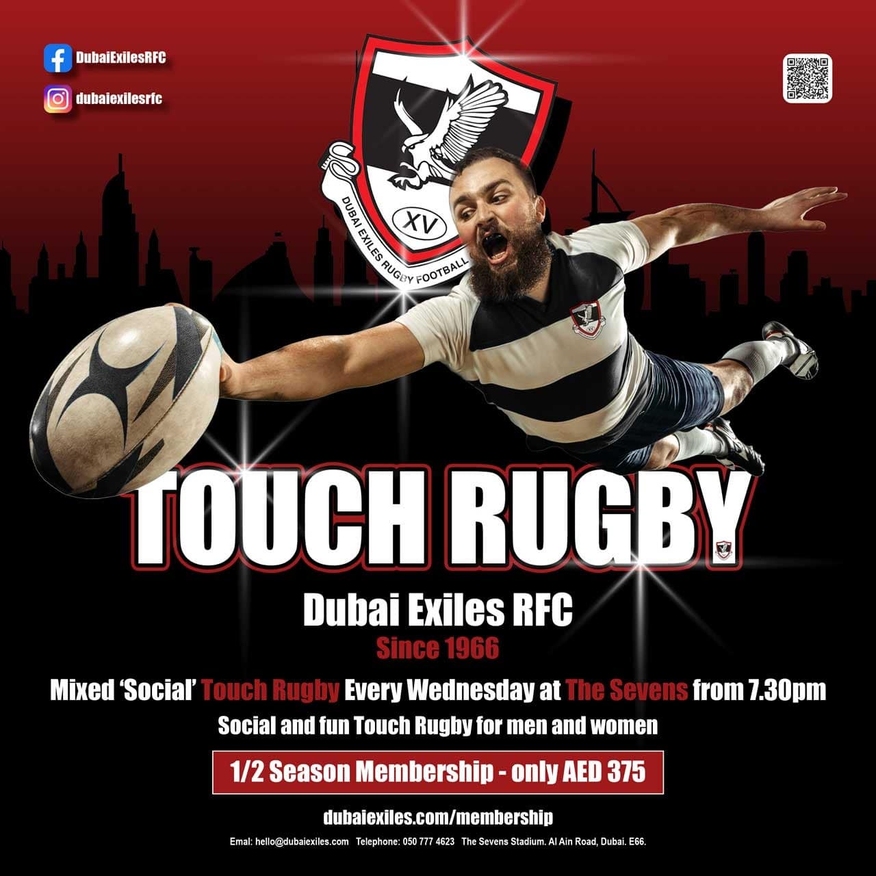 Touch Rugby at Dubai Exiles RFC